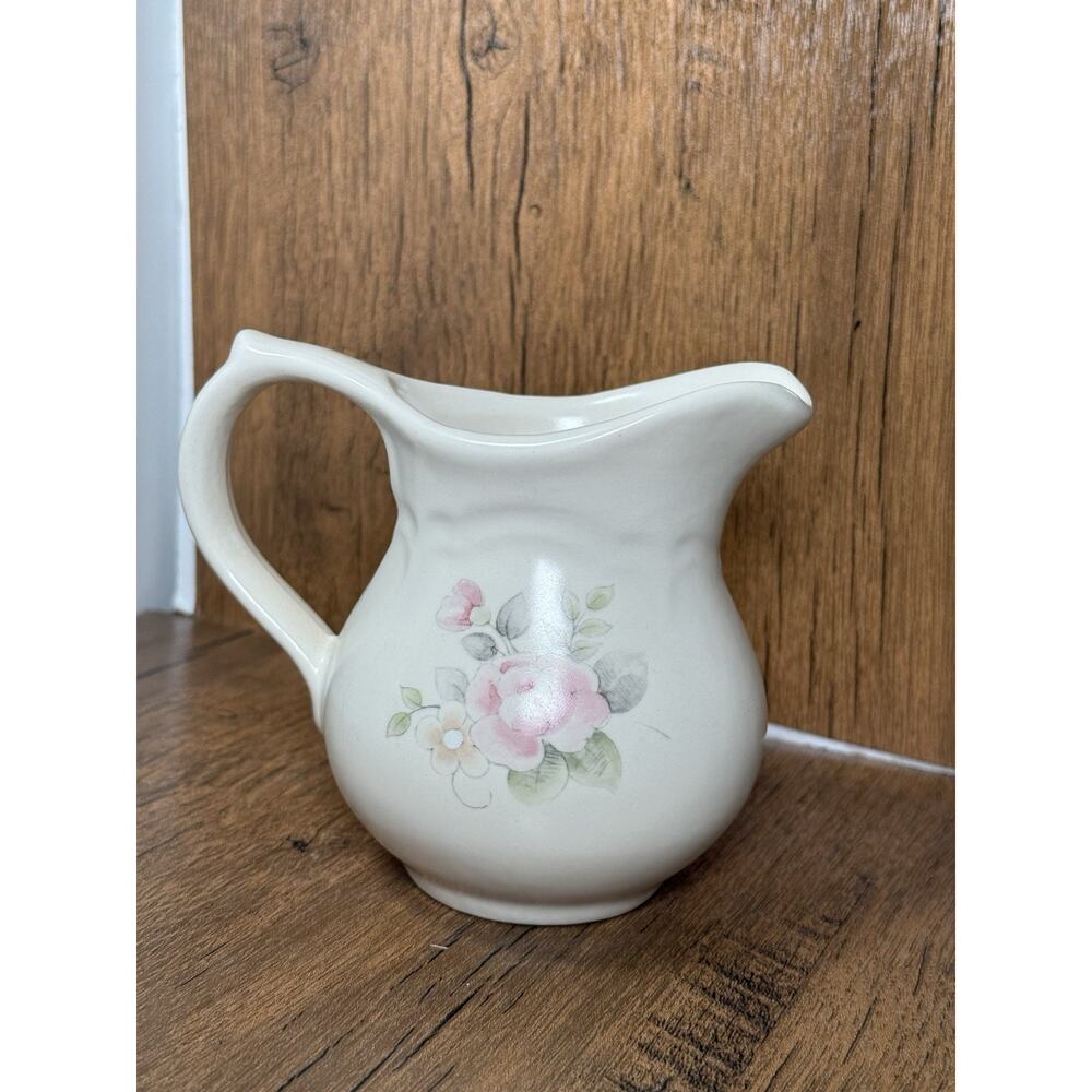Pfaltzgraff Tea Rose Floral Creamer Made In USA Vintage